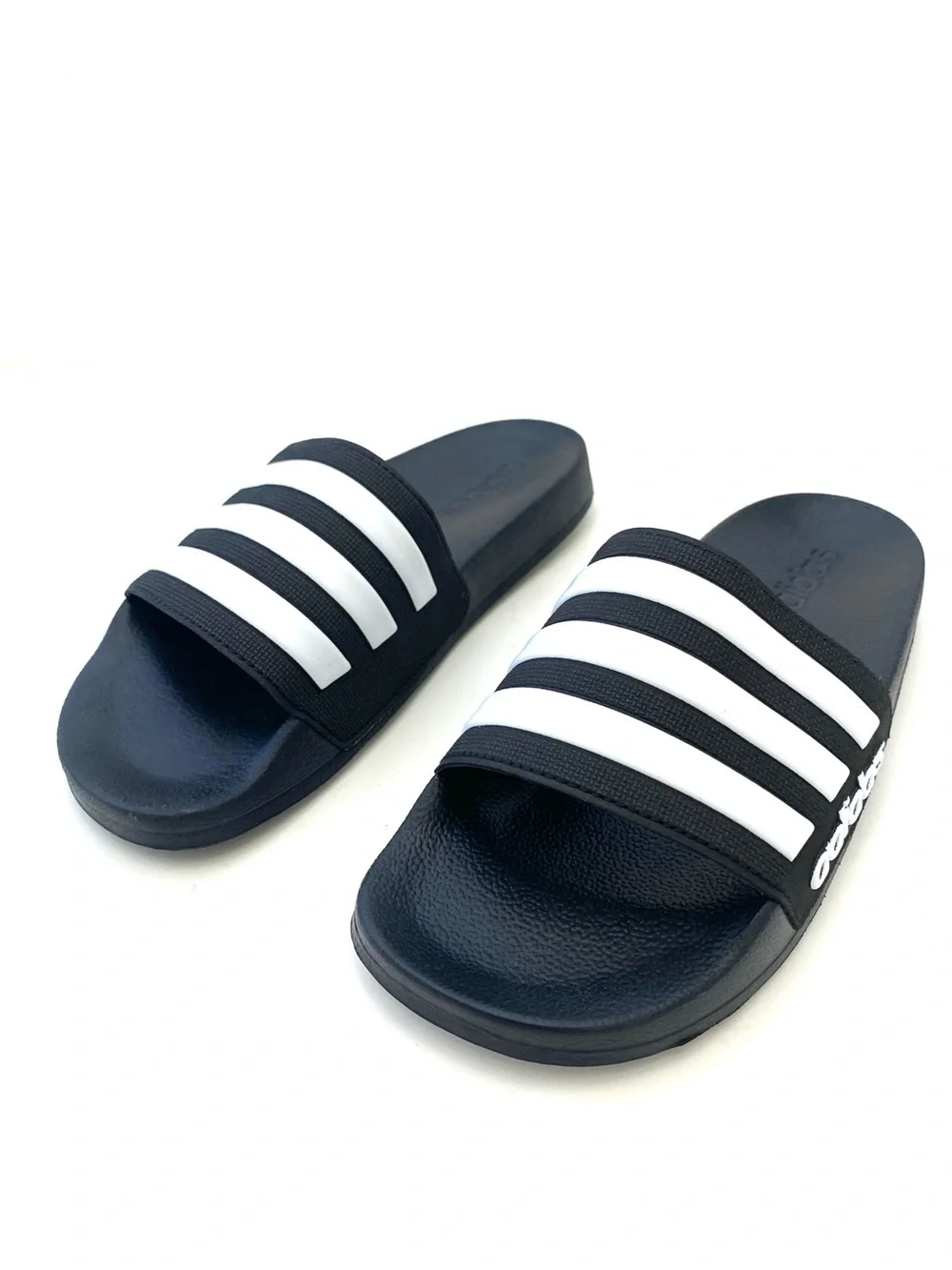 Adidas Youth Blue/White Adilette Shower Slides Sz 4
